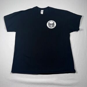 Black Pearl Lighting Skull Crossbones Graphic Print T-Shirt XL‎ Gildan